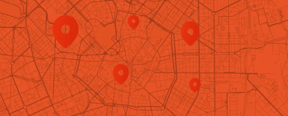 Image d'une carto avec des épingles| GO PUB Conseil